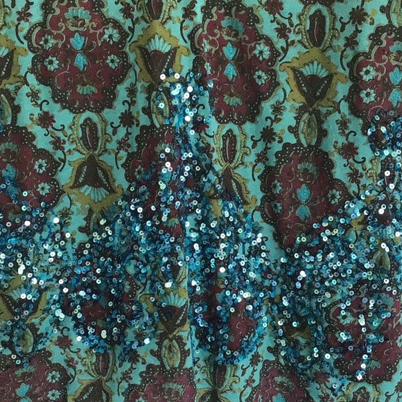 Language Los Angeles Anthropologie Cotton Sequin Top - Picture 4 of 4